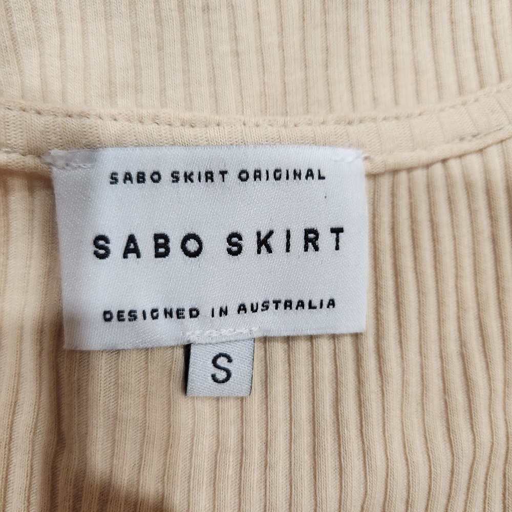 Sabo Skirt Beige Long Sleeve Button Up Cardigan Dress - Picture 10 of 10